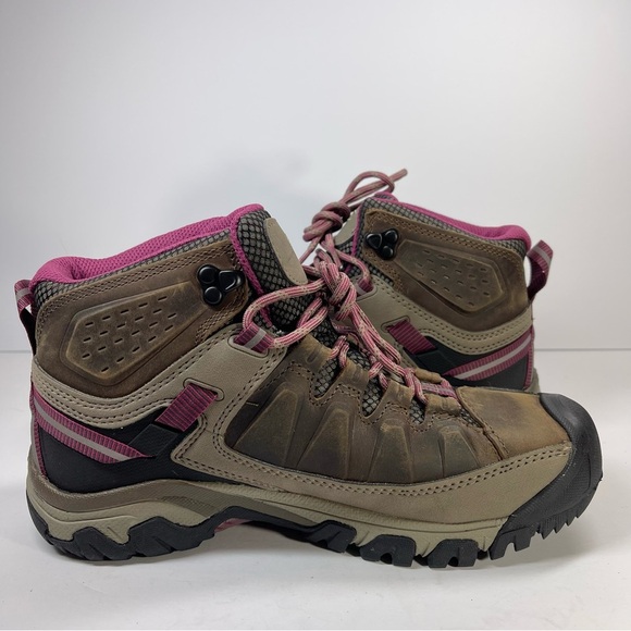 NWOT KEEN Women's Targhee III Waterproof Mid Boots‎ Size 8 Weiss/Boysenberry - Picture 6 of 10